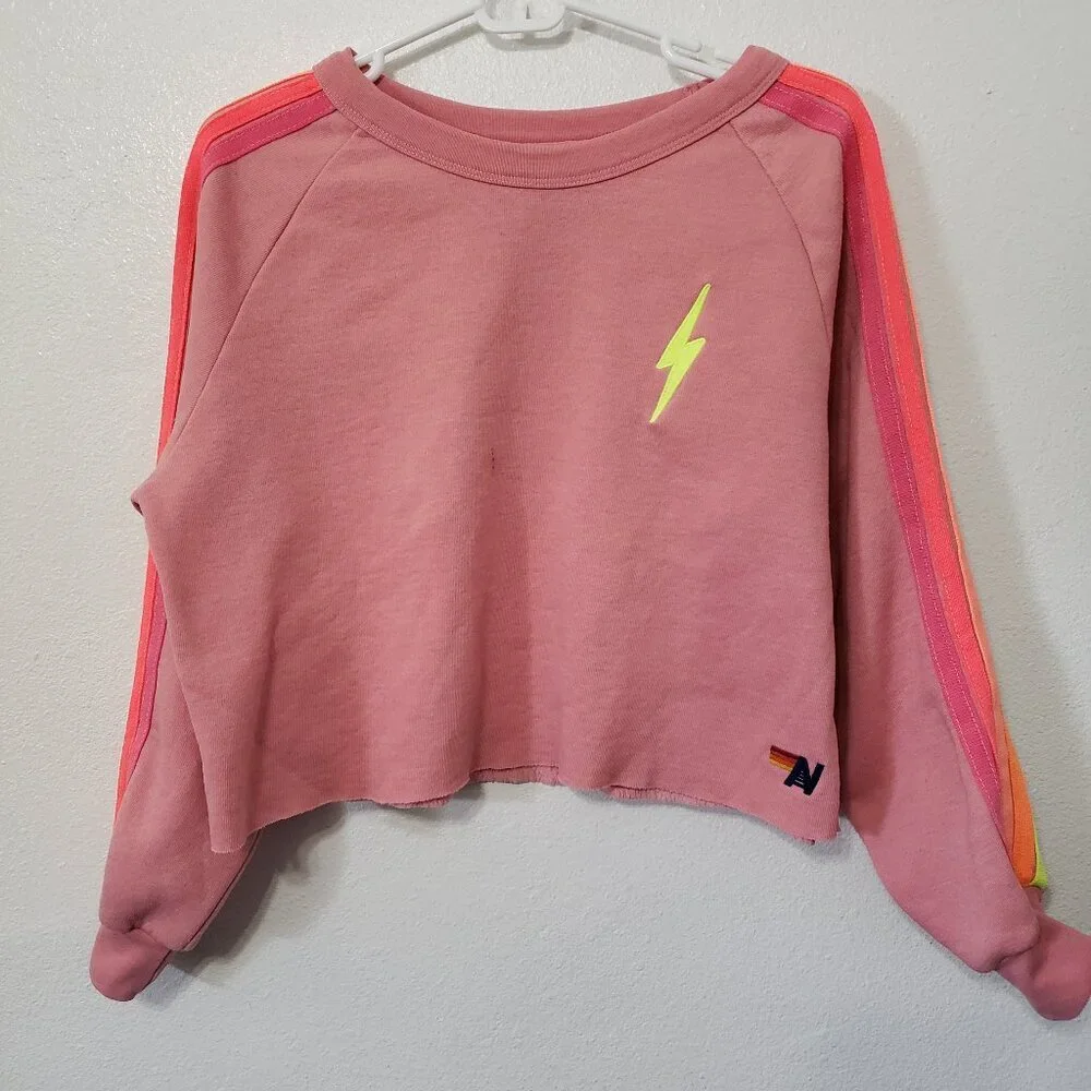 Aviator Nation Bolt Cropped Sweatshirt - Picture 7 of 16